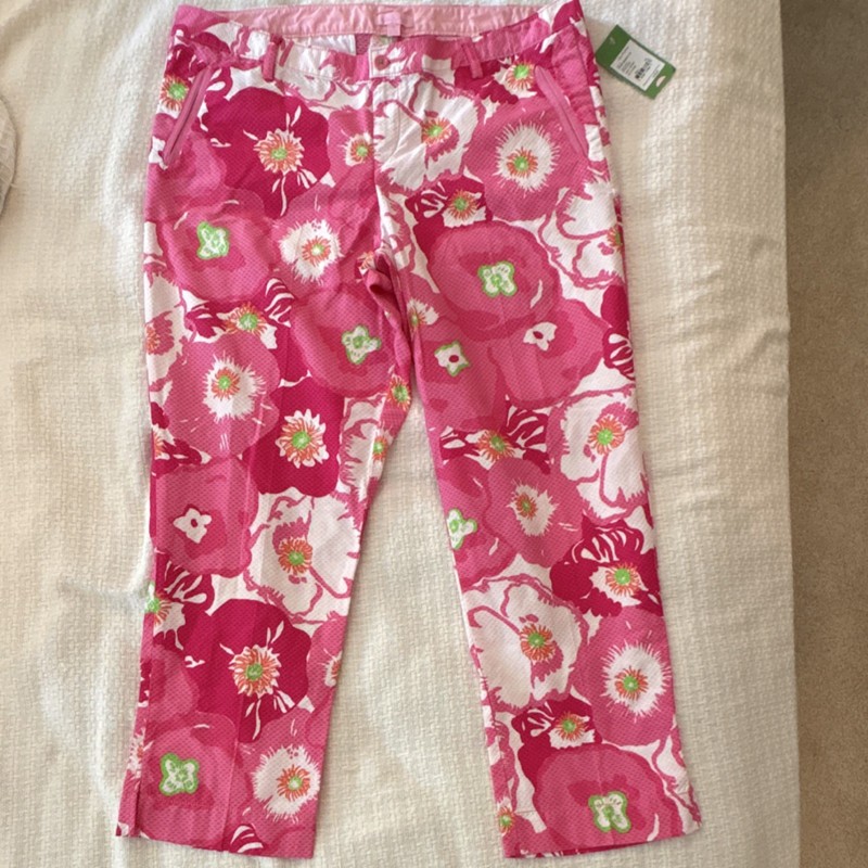 NWT Lilly Pulitzer Women’s Pants Pink Floral size 16 - MSRP $138