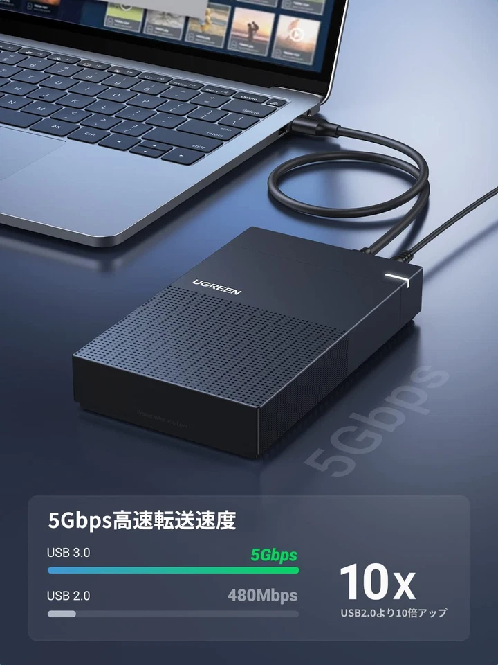 UGREEN HDD Case 3.5 Inch HDD Hard Disk Case USB 3.0 Connection 2.5/3.5 Inch 422 - Image 2 of 4