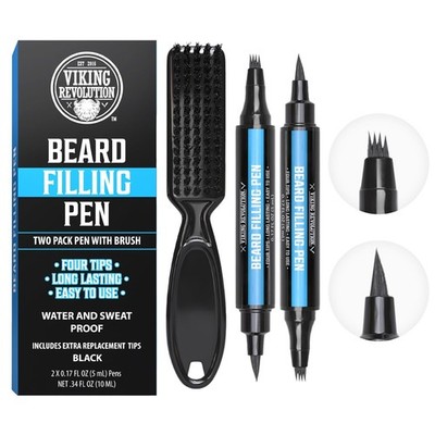 2x Pacinos Beard Pencil Filler Water Proof Long Lasting Coverage Moustache Beard