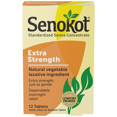 Extra Strength Natural Vegetable Laxative Ingredient Tablets, Senna Concentra...