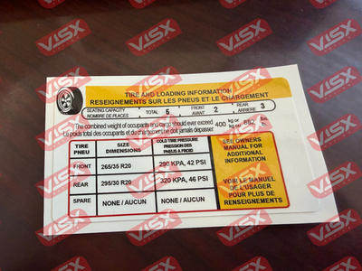 #ad #ad Tire Pressure Decal Vin Label Replacement Sticker All Make Models Printed $49.99