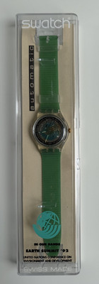 Swatch Automatik Uhr SAK102 EARTH SUMMIT '92 IN OUR HANDS - Ungtragen, OVP