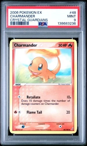 2006 POKEMON EX CRYSTAL GUARDIANS #48 CHARMANDER PSA 9
