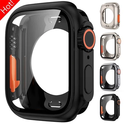 OMATOP Change to Ultra Case For Apple Watch 46/42/45/44mm iWatch 10 9 8 7 6 5 SE Cover