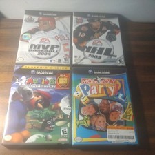 Gamecube Lot Of 4: Mario Golf, Monopoly Party, NHL 2003, MVP Baseball 2004