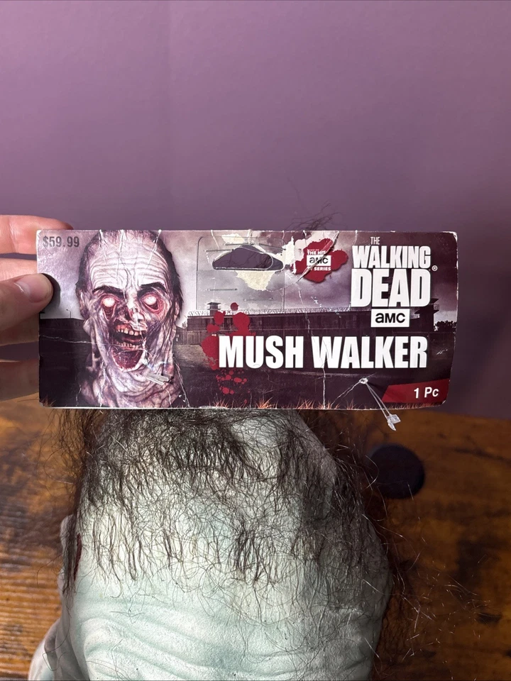 Mush Walker Mask Walking Dead Zombie Fancy Dress Up Halloween Costume Accessory - Image 2 of 4
