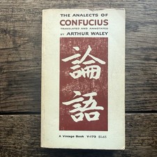 Arthur Waley The Analects of Confucius Vintage Paperback 1938