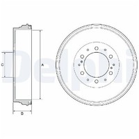 2X Bremstrommel Hinten FüR Toyota Fortuner N6 04 Bis 26 Delphi 424310K180 Teil