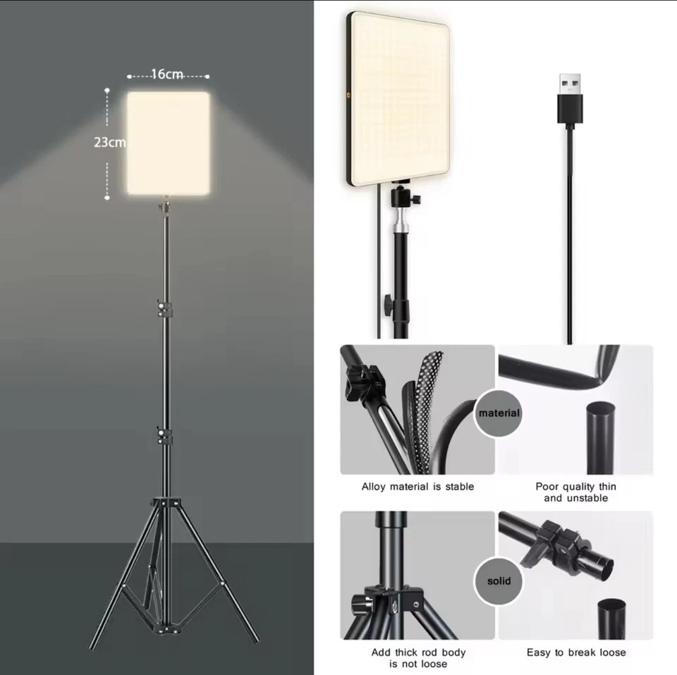 Luci Video A LED Illuminazione Per Fotografia Lampada Studio Fotografico - Immagine 2 di 4