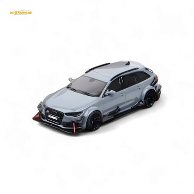 Qidian Model Audi RS6 Avant C7 Station wagon DTM WideBody Cement Grey 1/64