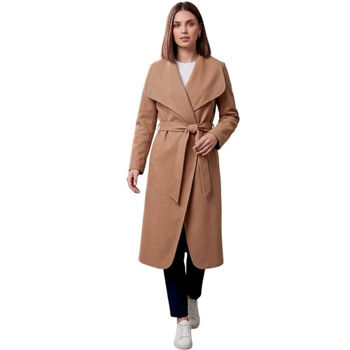 Womens Italian Long Trench Coat Open Front Duster Maxi Longline Jacket CasualFit - Picture 4 of 70