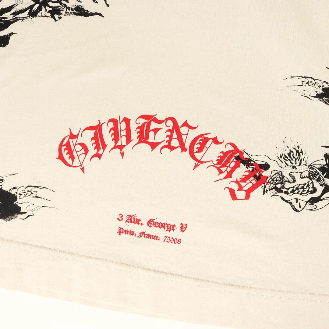 Felpa con cappuccio GIVENCHY taglia: S 21AW oversize grafica a quadri (GOTHIC HOODIE) usata BEEG 0