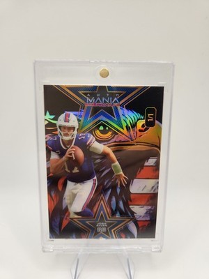Josh Allen 2024 Wild Card Auto Mania 1/1 Bald Eagle USA Flag