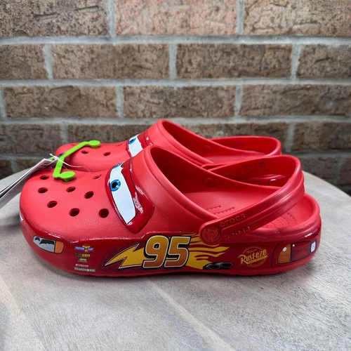 NEW Lightning McQueen Light Up Crocs Sz Childs 13 100% Authentic Crocs Brand