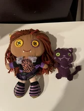 Monster High Friends Clawdeen Wolf Ragdoll And Plush Pet Cat Cresent Stuffy