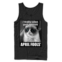 Grumpy Cat I Really Value Your Opinion Mens Graphic Tank Top Grumpy Cat I Really Value Your Opinion Mens Graphic Tank Top