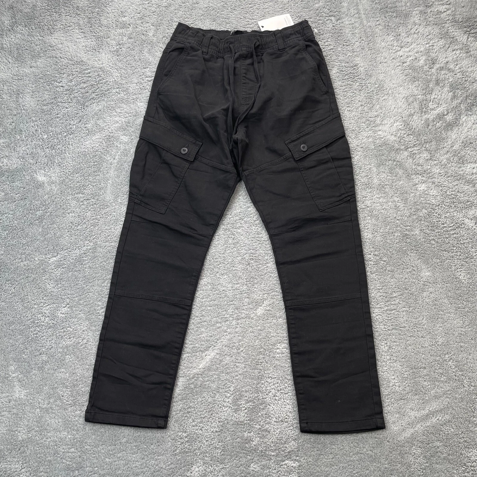 Military Cargo Pants Mens Small Black Cotton Utility Army EDC MTB Hiking Camping