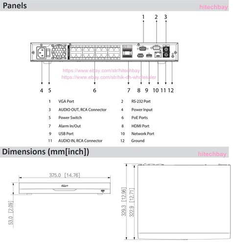 Dahua NVR4216-16P-EI 16CH 16PoE 2SATA 4K NVR WizSense 16MP Recorder AI SMD+ Face - Picture 6 of 6
