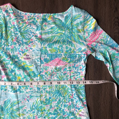 Lilly Pulitzer Marlowe Dress Size XXS Sunshine City Pima Cotton Tropical - Picture 8 of 12
