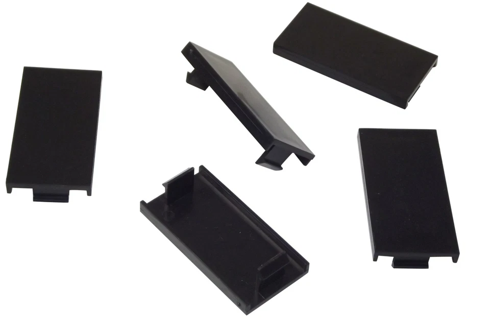 50x BLACK BLANKS (cat5e module size blanking insert 25mm x 50mm "1/2 blank") - Image 1 of 1