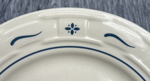 Longaberger Pottery Woven Traditions 10" Dinner Plate Classic Blue USA - Picture 3 of 5