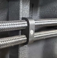 Dual AN braided hose flat mounts (pack of 5) - 4AN 6AN 8AN 10AN 12AN 16AN