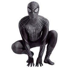 New Black Amazing Spider-Man Jumpsuit Spiderman Cosplay Costume Halloween Party