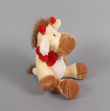 Valentine Russ Plush Giraffe 9" Geramy with Red Bow