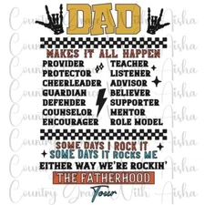 Sublimation Transfer Dad Fatherhood Ready To Press Heat Transfer