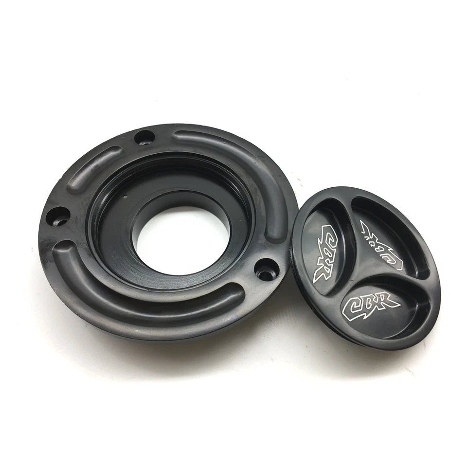 Tapa de gasolina del tanque de combustible negro sin llave para Honda CBR600RR 2003-2008 CBR1000RR 2004-12 Foto 3 de 4