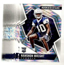 (20) 2021 Rookies & Stars PULSAR PRIZM #145 NAHSHON WRIGHT RC LOT COWBOYS