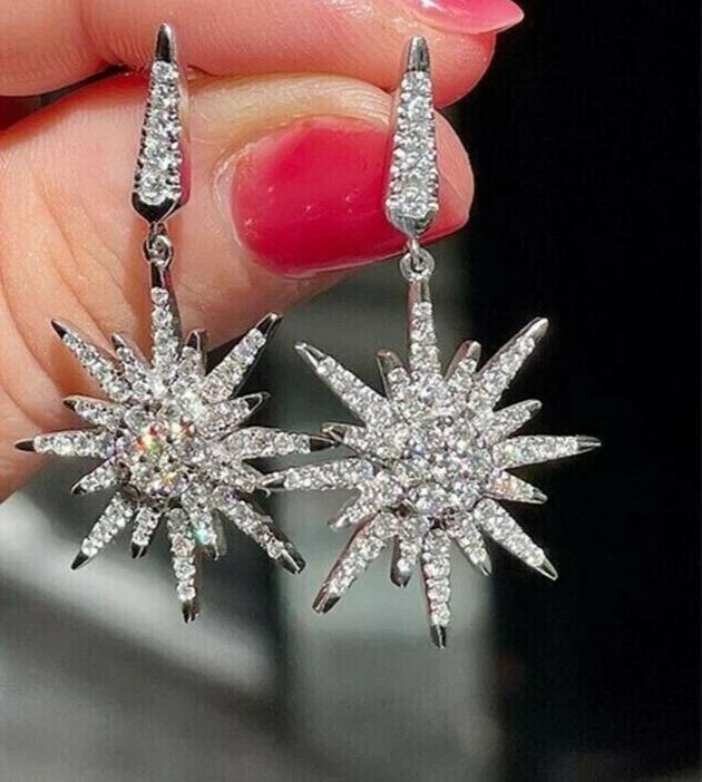 Snowflake dangle earrings online