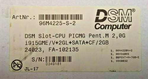 DSM Computer Slot-CPU/SBC PEAK650VL Rev: D 96M4225-S-2 - Picture 3 of 7