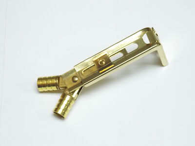 HIDDEN SOCKET Brass Plated BRACKETS for 3//8/" Rodding Doors /& Sidelights 1-Pair