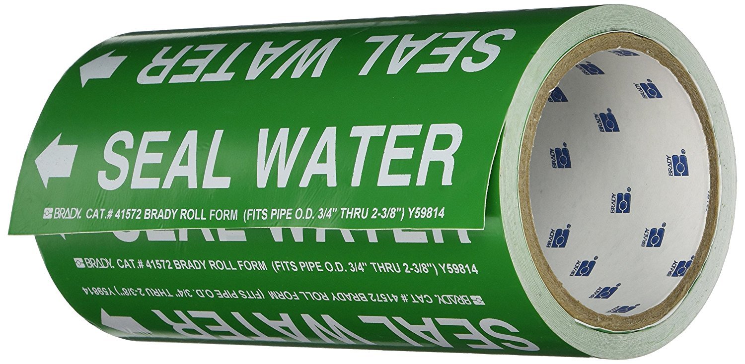 Roll Form Pipe Markers With Liner, Without Pictograms - Water - Part: N023064