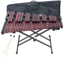 Gearlux 37-Key Wooden Xylophone with Mallets, Stand, and Gig Bag
