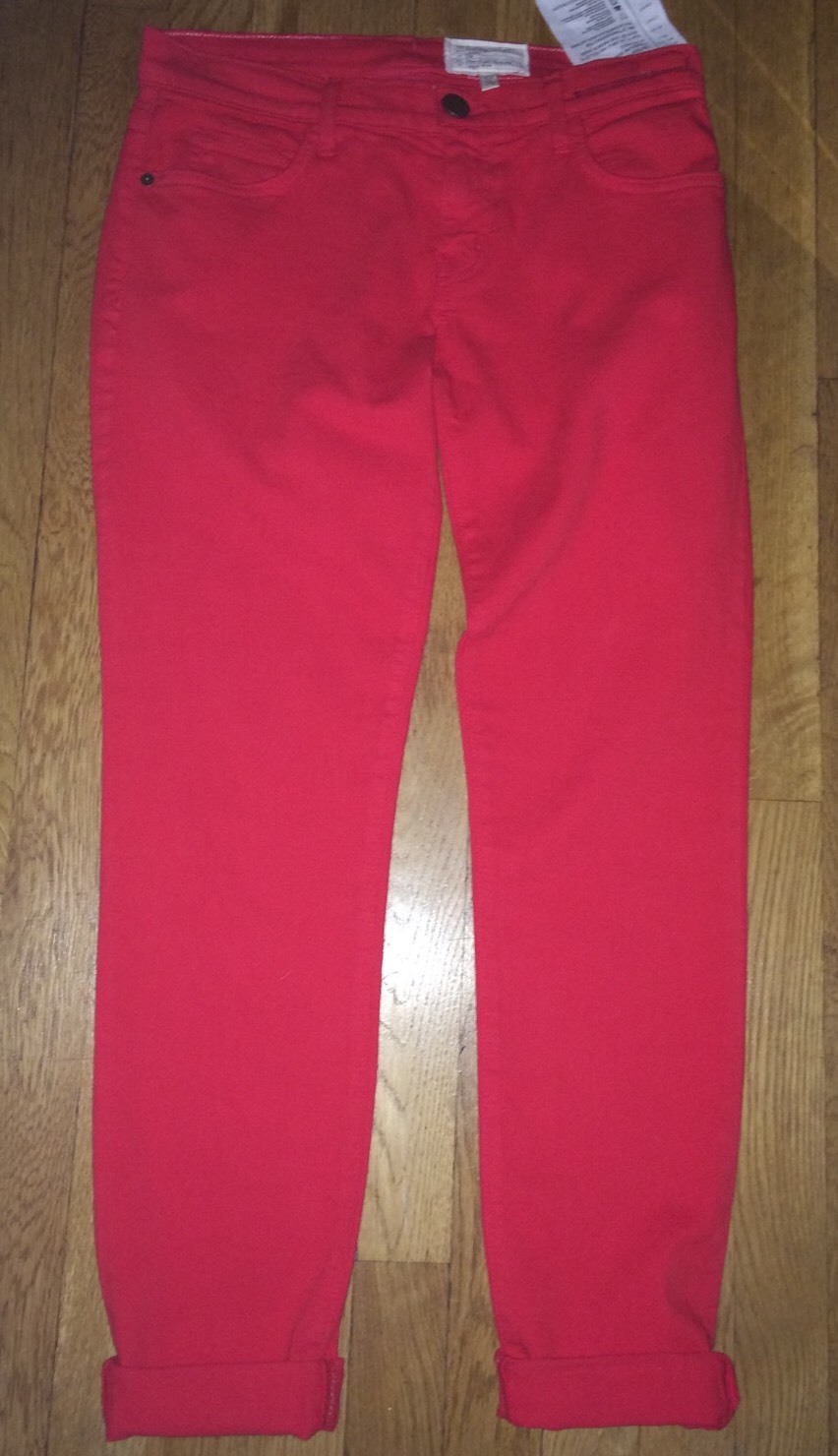 Current Elliott Solid Red Cotton Pants Jeans US S… - image 5