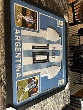Lionel Messi Signed World Cup Argentina Soccer Jersey Framed FIFA COA Beckett