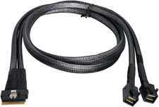 PCI-E Ultraport Slimline SAS Slim 4.0 SFF-8654 8I 74Pin to Dual SFF-8643 4I Mini