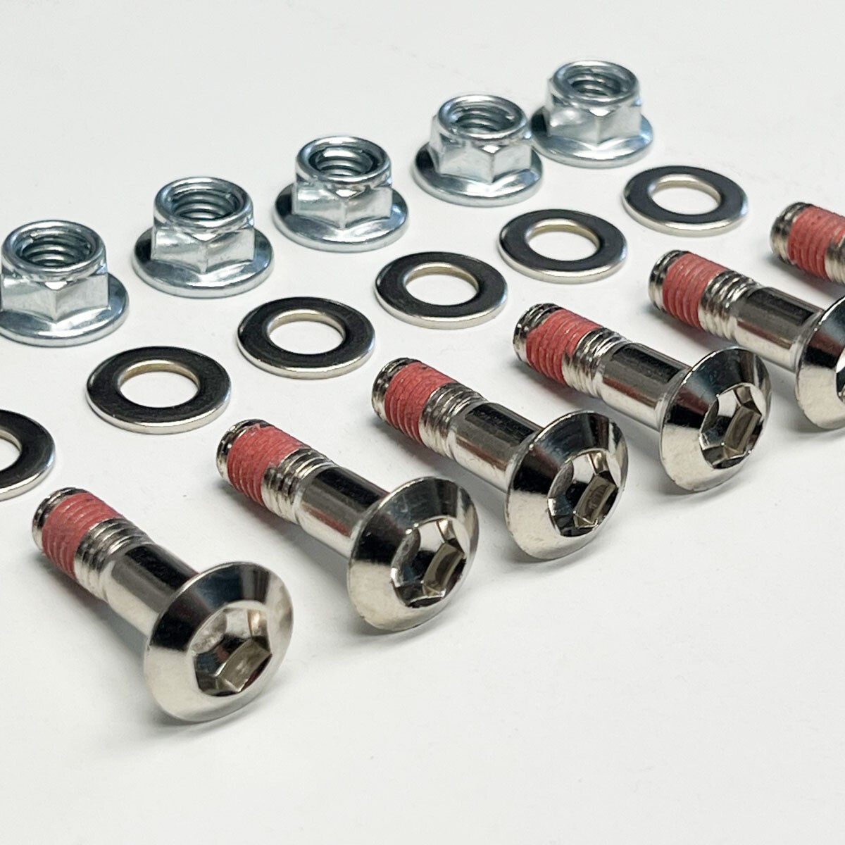 Nickel Rear Sprocket Bolts Kawasaki KX KXF 80 85 125 250 KXF250