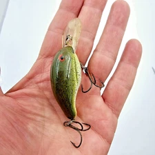 Vtg Pre Pradco Bandit 200 Preowned Rootbeer Crankbait Mustad Triple Grip Hooks
