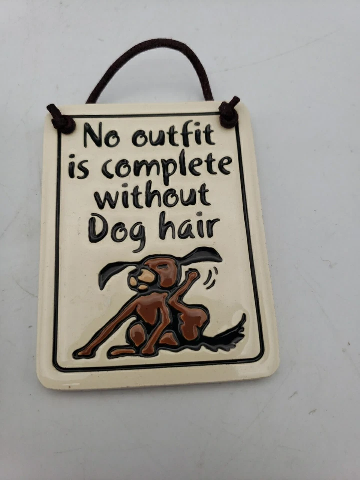 2 Placas de cerámica de pared de azulejos de arcilla Macone con temática para amantes de los perros Foto 3 de 4