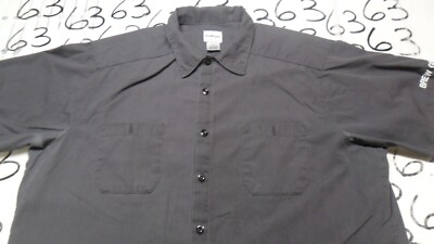 XL Pirana Pale Ale Grey Button Down Brew Genius Wave Guard Brand  ￼ Shirt