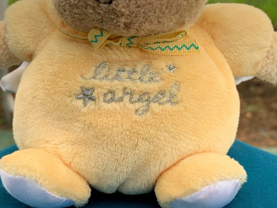Vintage Carters Child Of Mine LITTLE ANGEL Baby Rattle Plush Stuffed Animal Toy - Image 4 of 4