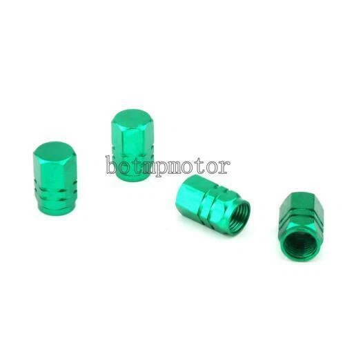 Tapas de válvula de vástago hexagonal verde para neumático/rueda de motocicleta 4 piezas para Harley-Davidson Foto 2 de 4