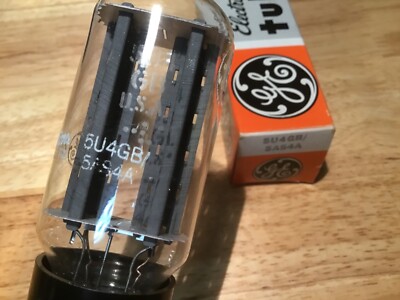 1972-NOS/NIB-GE 5U4GB 5AS4A VACUUM TUBE D Getter TWIN DIODE  Strong and Balanced