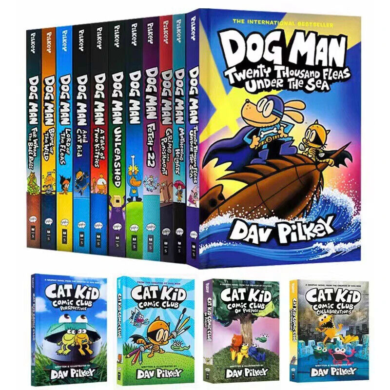 Dog Man Series 1-18 books set Dogman Children's Collection Dog Man Series 1-18 books set Dogman Children's Collection