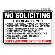 No Soliciting Do Not Disturb Do Not Knock No Trespassing Go Away Sign Or Decal