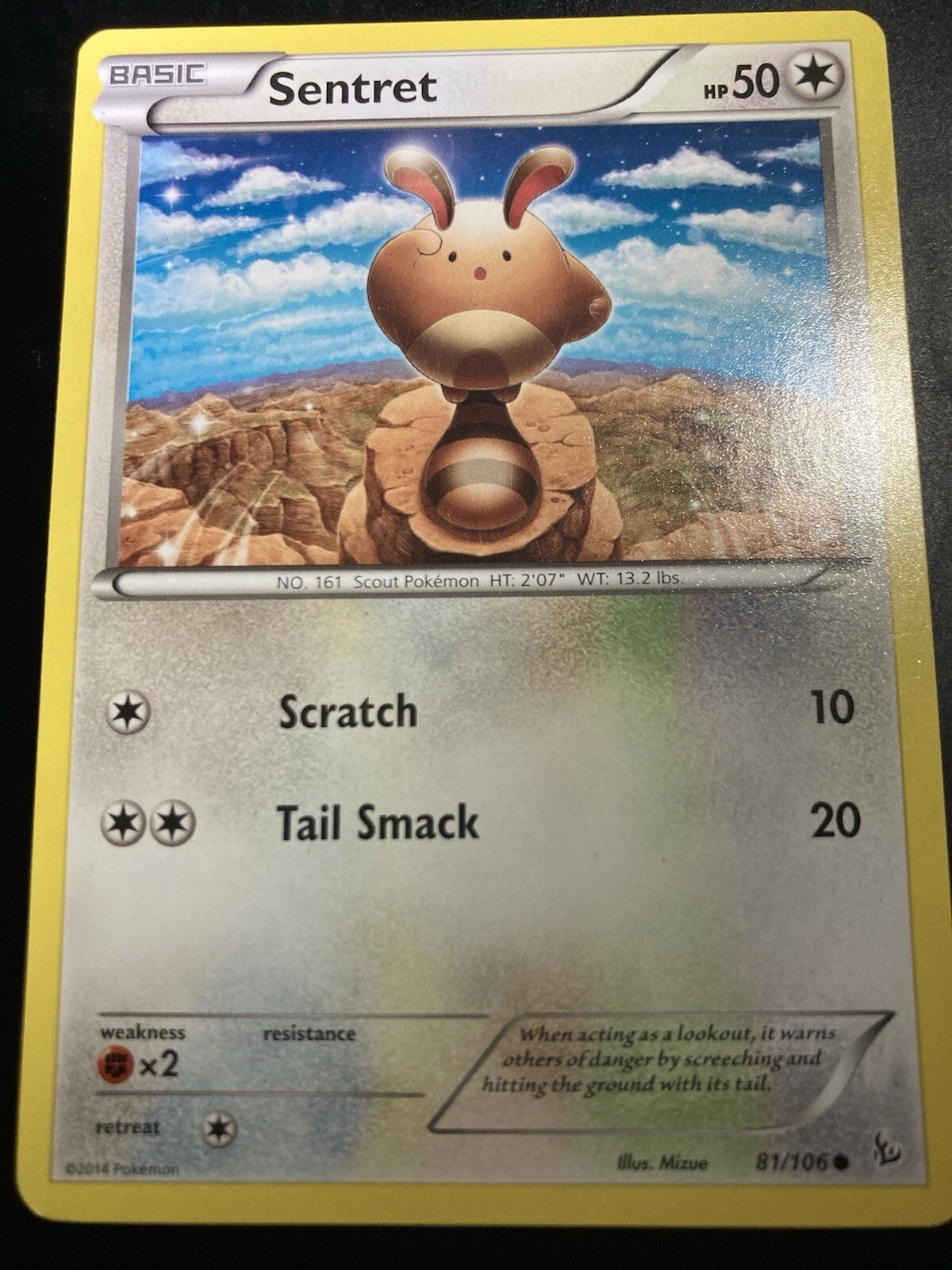 Sentret 81/106 XY Flashfire 2014 Pokemon Card