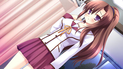 Anime blush brown hair game cg hyper highspeed Custom Gaming Mat Desk